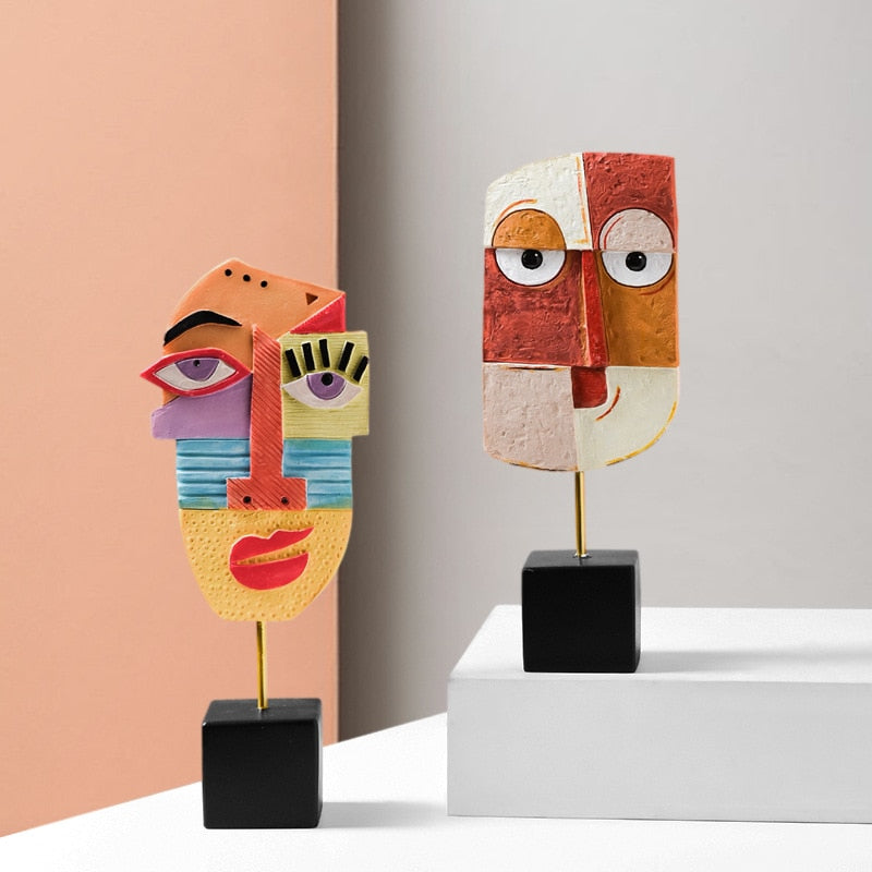 Hand-Crafted Face Mask - Resin Art Sculpture