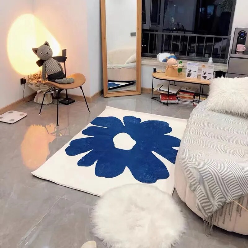 Vintage Flower Carpet – Nordic Floral Area Rug
