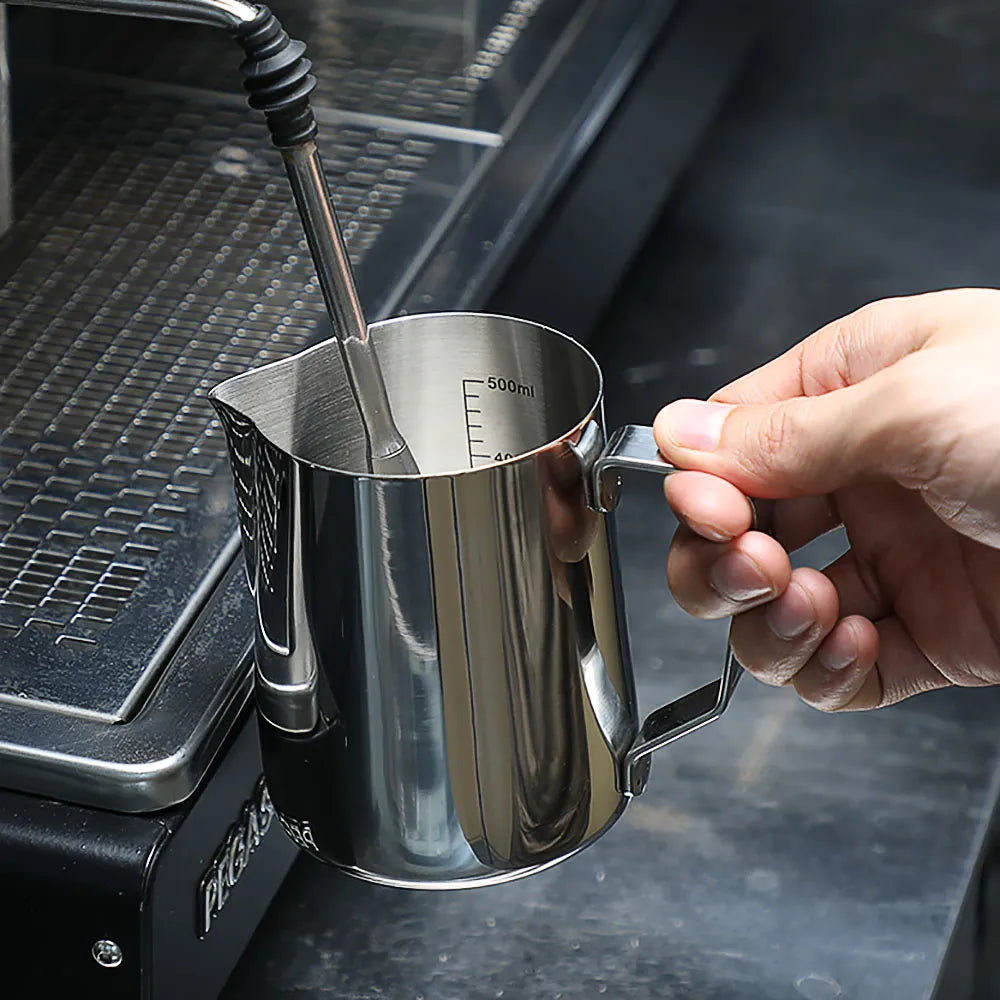 Milk Frothing Pitcher - Stainless Steel 350ml & 600ml Thermal Layered