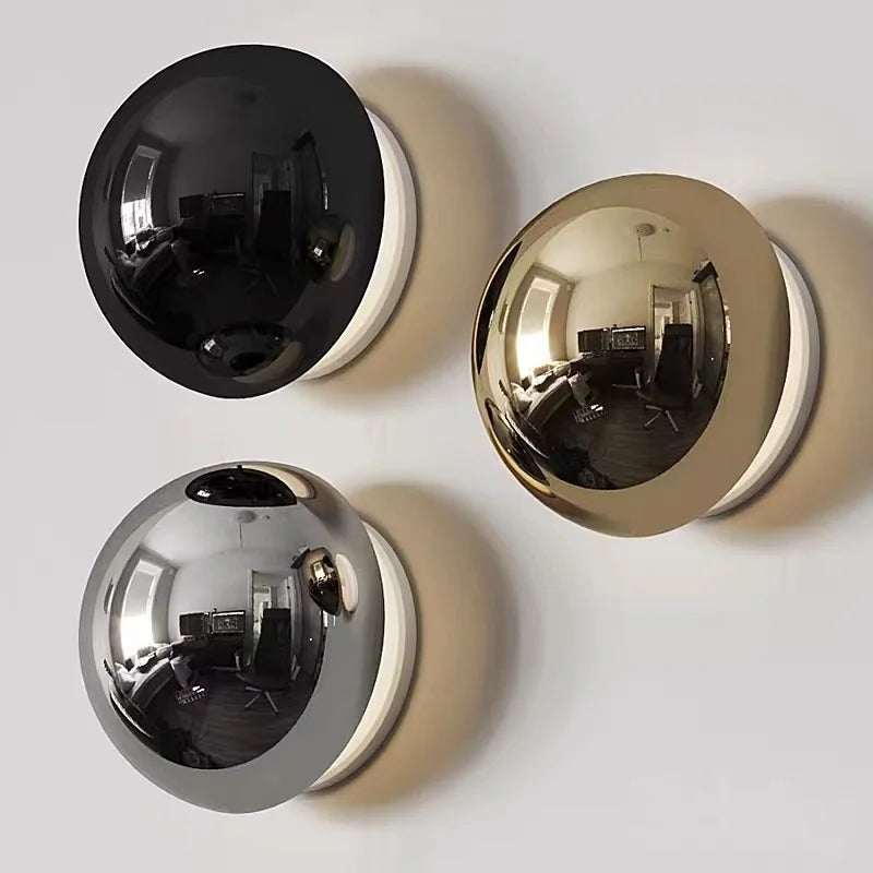 Minimalist Metal Wall Lamp - Nordichome Modern Dome Light Fixture