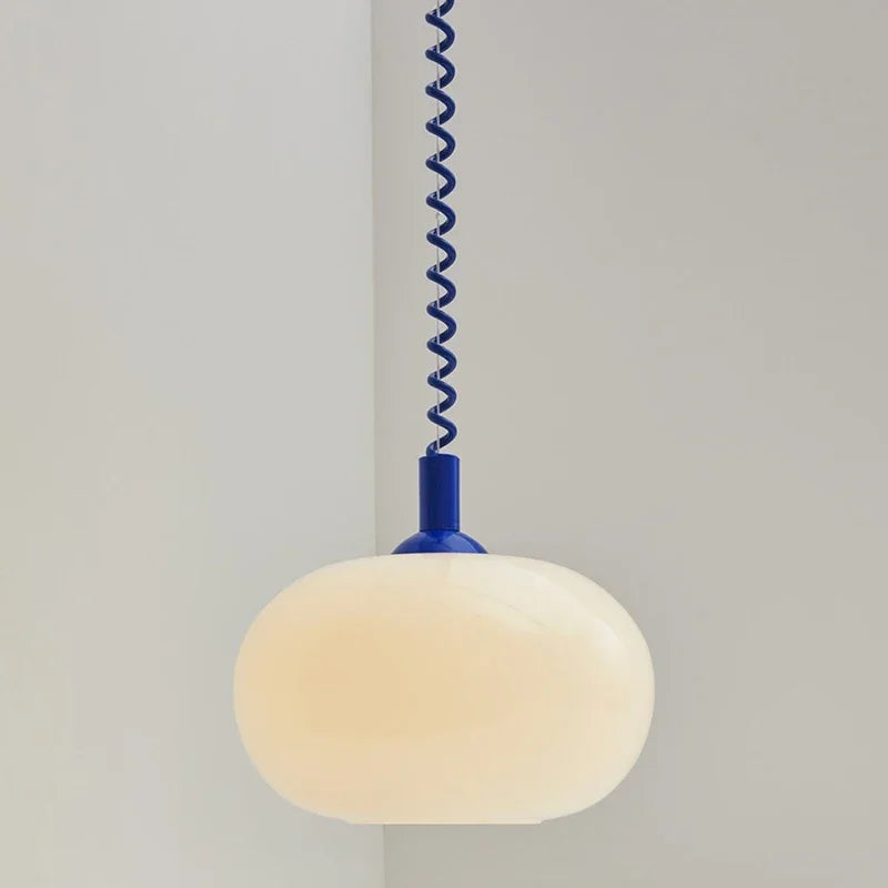 Retro Pendant Lamp – Colorful Coil Nordic Lighting Fixture