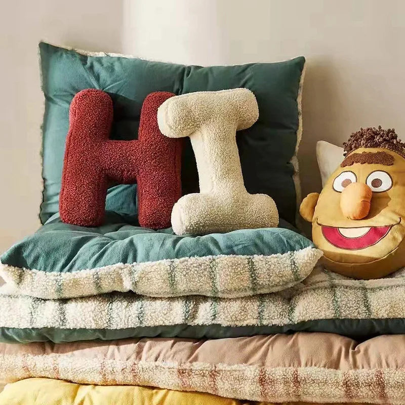 Alphabet Sofa Cushion - Colorful Cotton Pillow