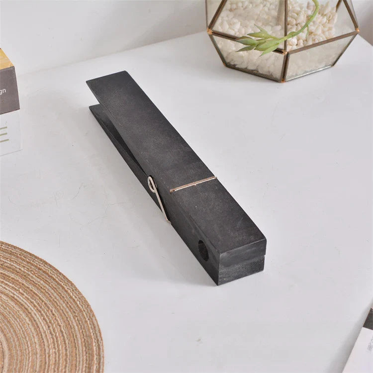 Wooden Towel Holder - Exaggerated Clip Design