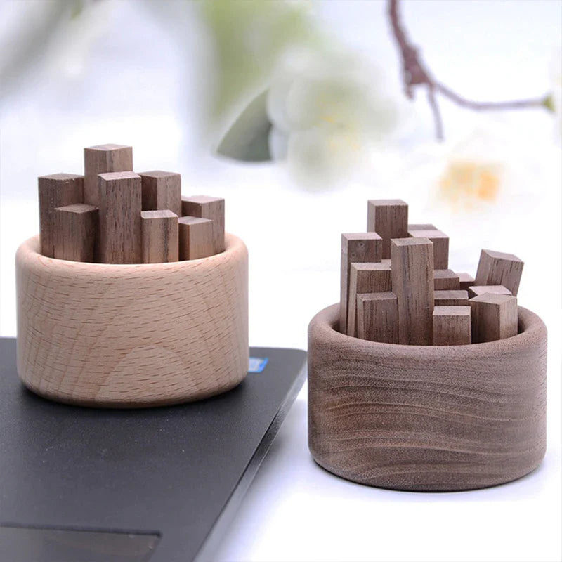 Wooden Diffuser Cube - Mini Geometric Aroma