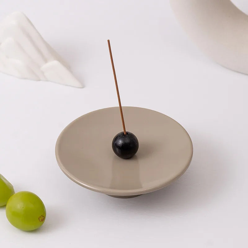 Wooden Incense Holder - Color Ball Resin Burner