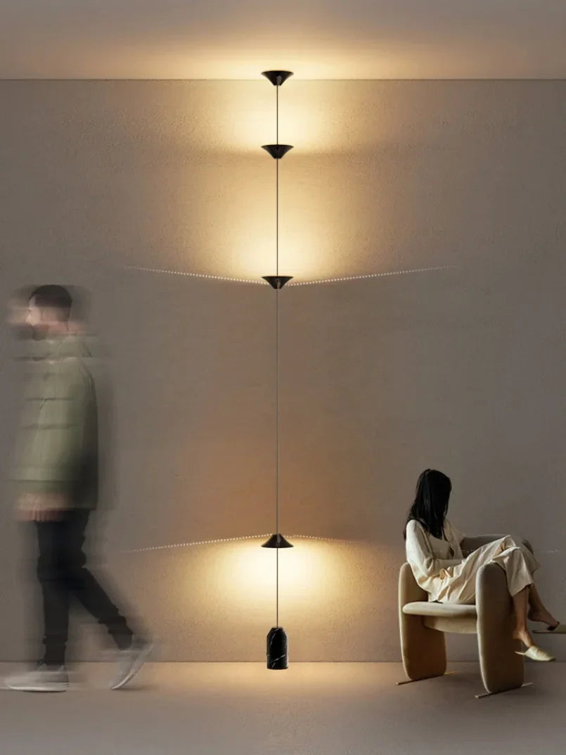 Linear Pendant Lamp - Adjustable Floor To Ceiling Light