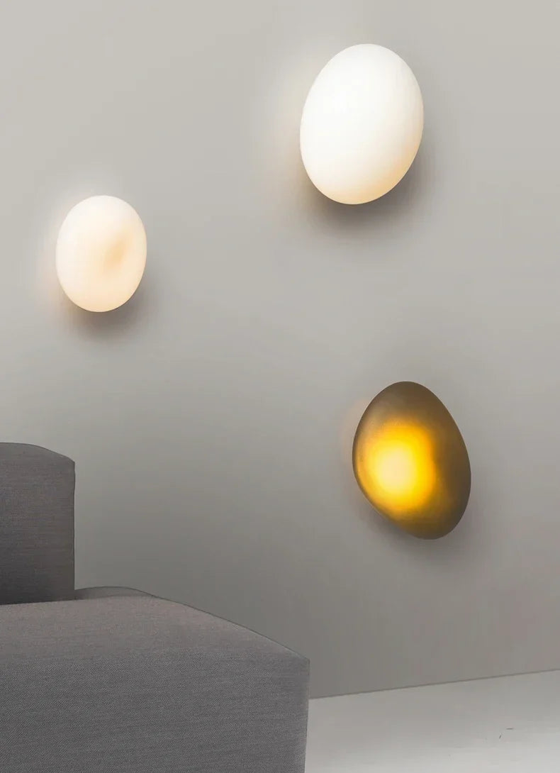 Japanese Pebble Wall Lamp - Modern LED Sconce