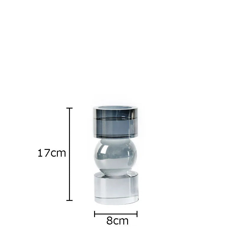 Crystal Candle Holders | Modern Stacked Geometry Design