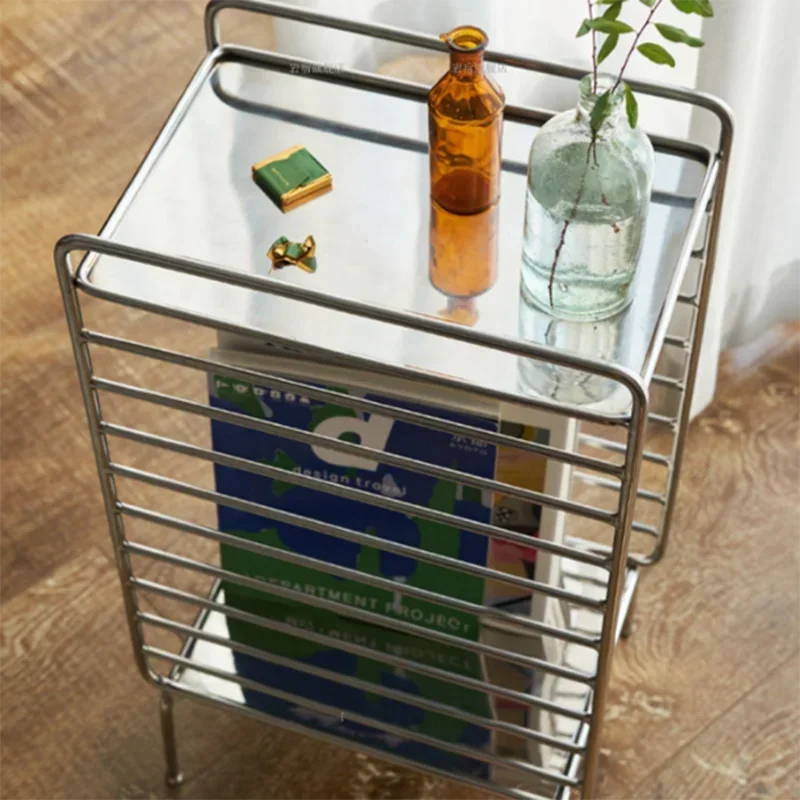 Metal Bar Side Table - Industrial Minimalist Accent