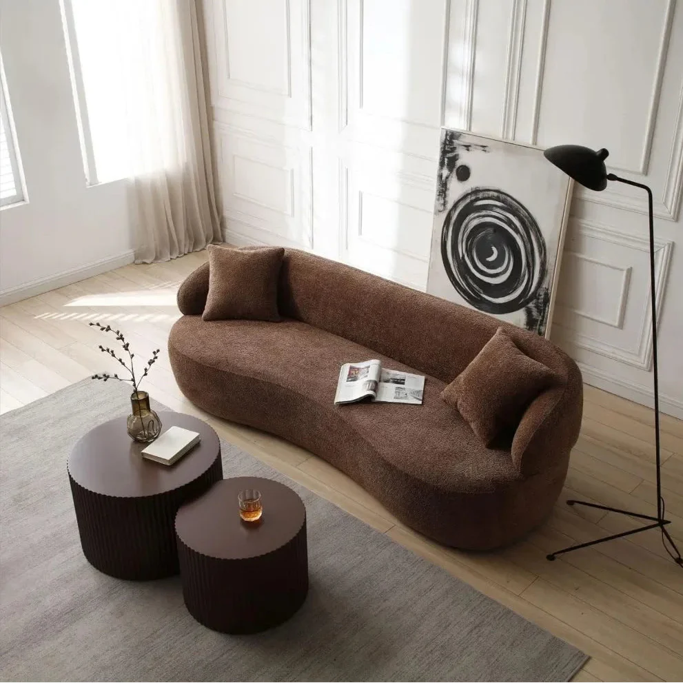 3-Seat Lounge Sofa | Modern Living Room Couch With Pillows