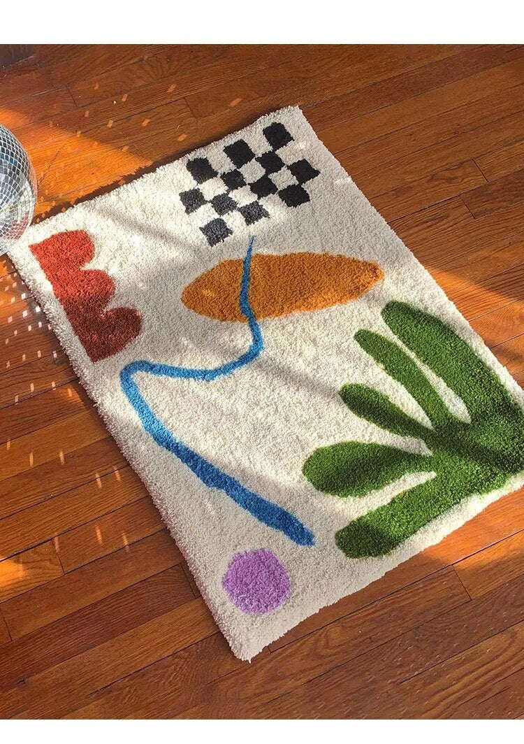 Hand Crafted Rug - Geometric Modern Art Design