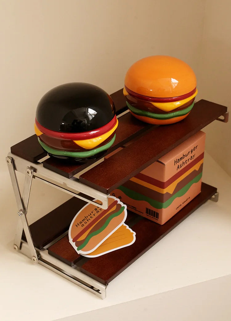 Burger Ceramic Ashtray - Durable, Quirky Design
