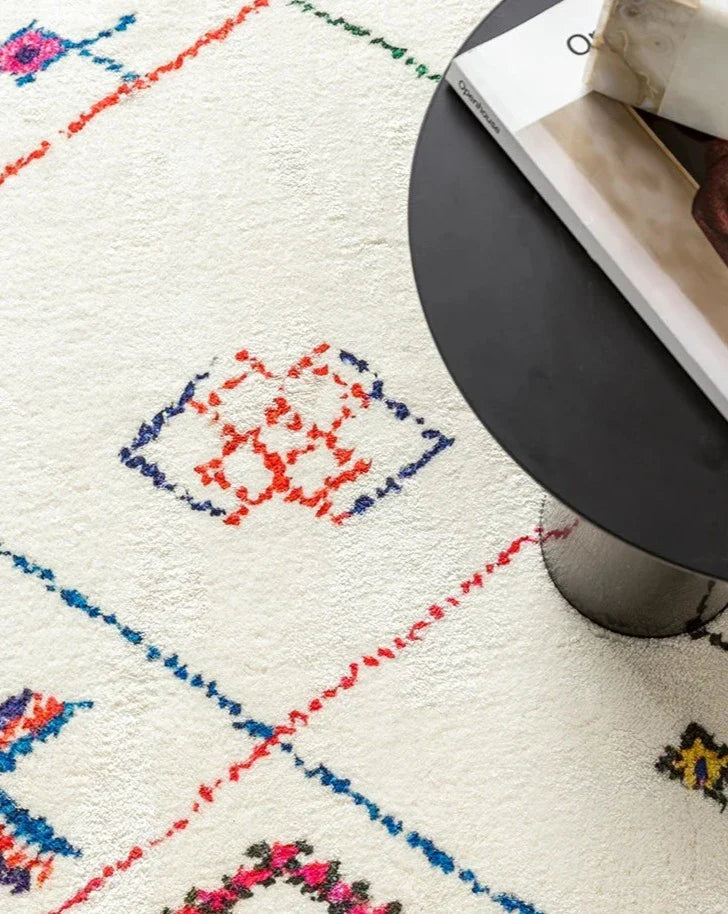 Morocco Style Rug – Abstract Area Rug, Handcrafted Art Carpet
