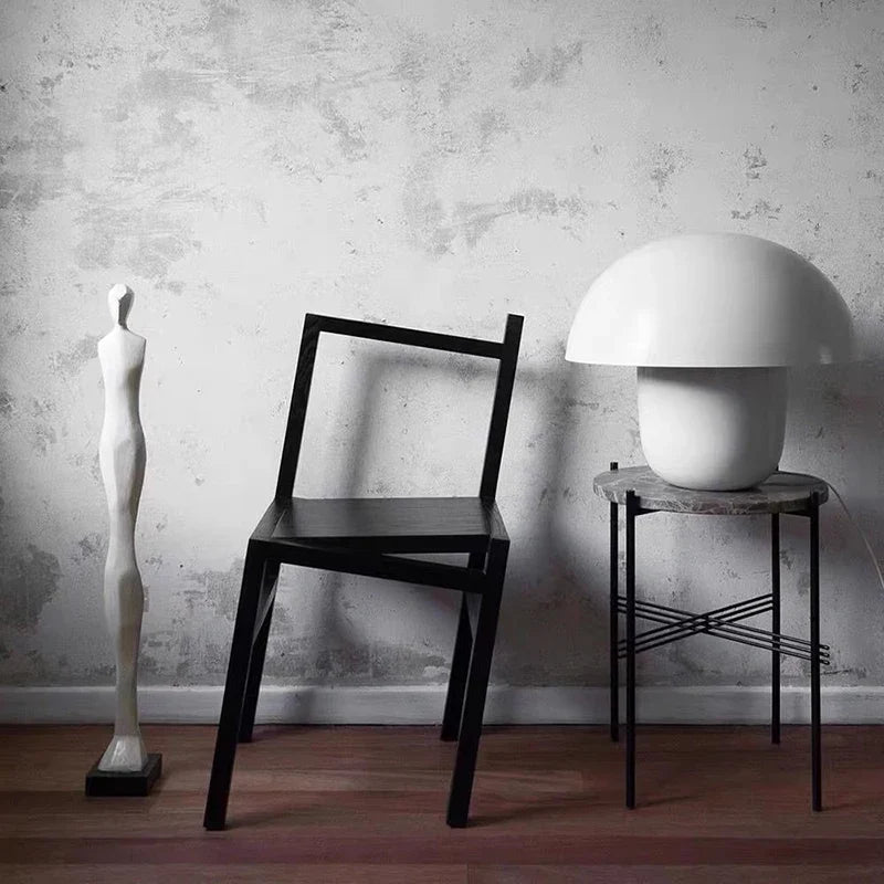 Tilted Base Stool - Wood Dining Chair Design