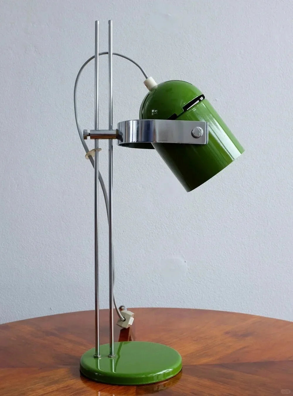 Industrial Table Lamp - Metal Rail Corded Light