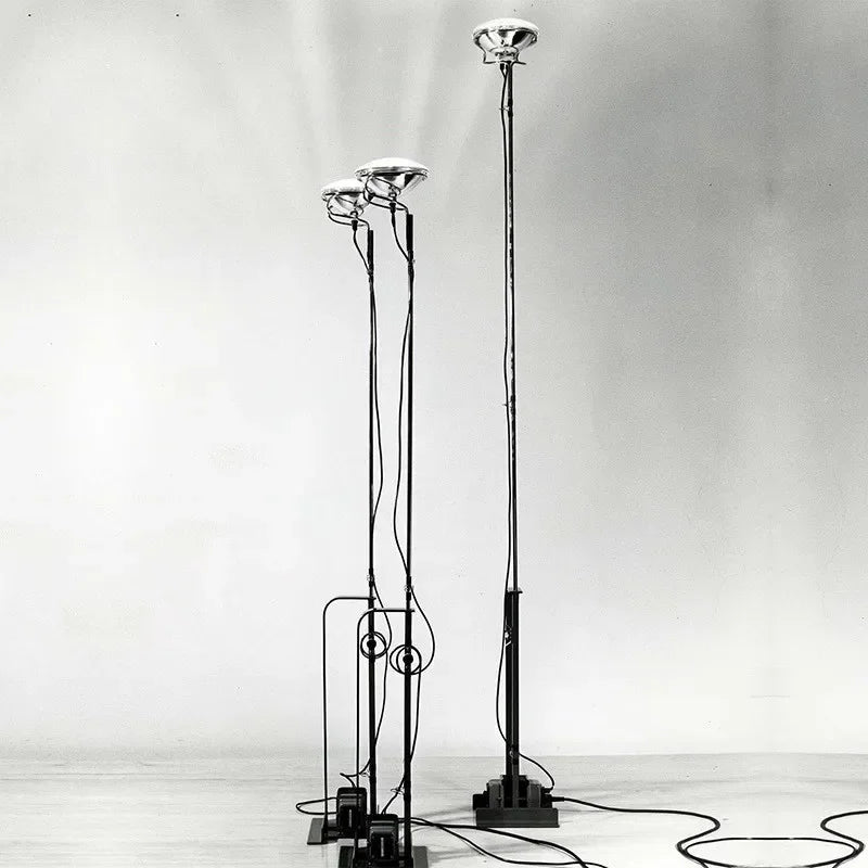 Industrial Floor Lamp - Danish Metal Halogen Corded Light