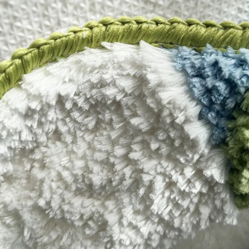 Hand Crafted Rugs – Green Moss Woven Design Mat