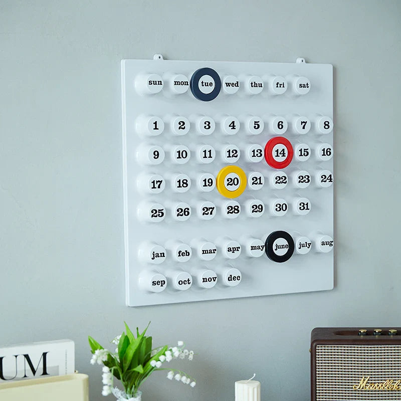 Retro Wall Calendar | Industrial Style Ring Date Marker