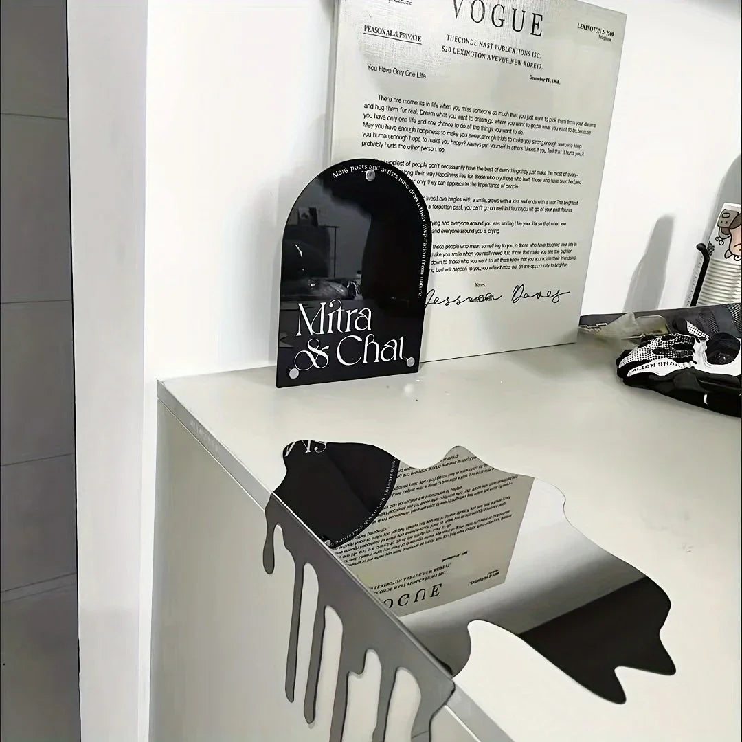 Stainless Steel Ornament | Sculptural Table Accent Plate