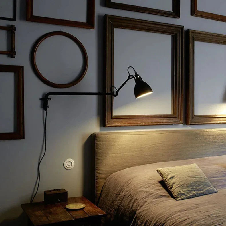 Industrial Wall Lamp - Flexible Arm Metal Aluminum Light