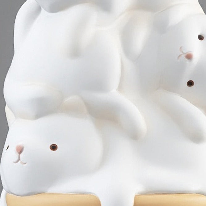 Ice Cream Cat Sculpture - Resin Melting Art
