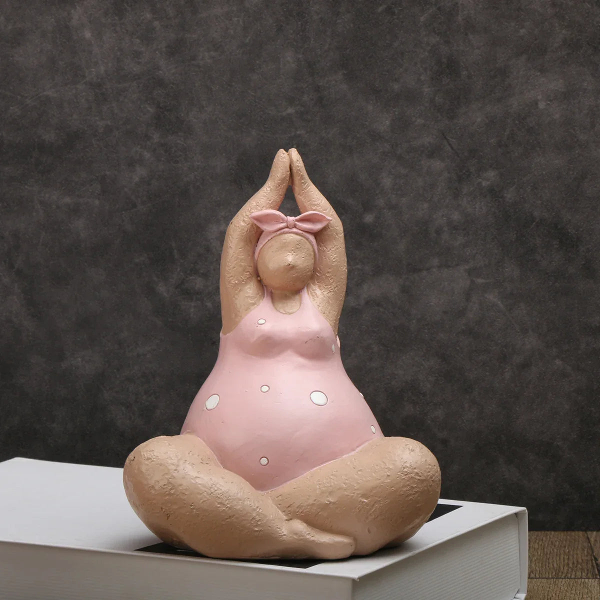 Yoga Fat Lady Ornament - Body Positivity Sculpture Accent