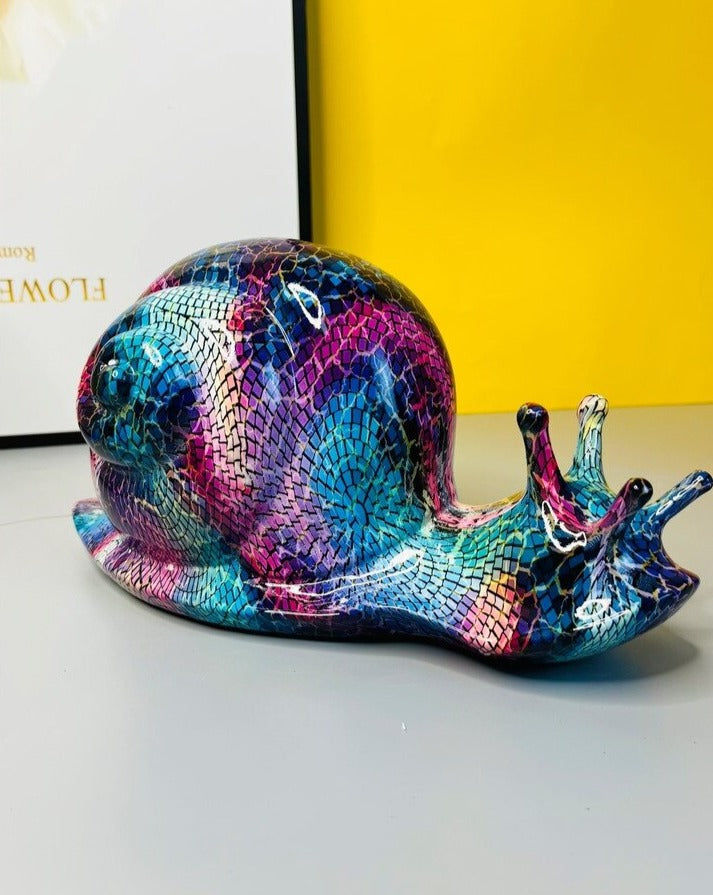 Graffiti Snail Sculpture - Resin Art Figurine
