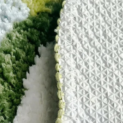 Hand Crafted Rugs – Green Moss Woven Design Mat
