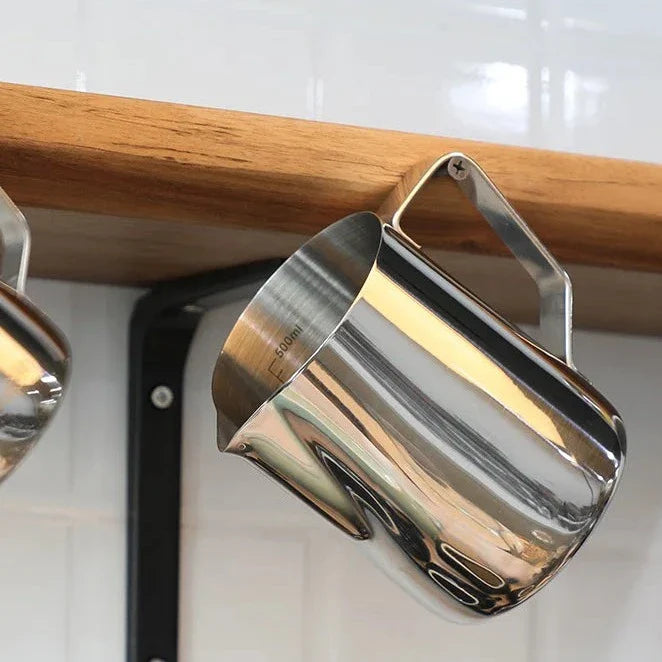 Milk Frothing Pitcher - Stainless Steel 350ml & 600ml Thermal Layered