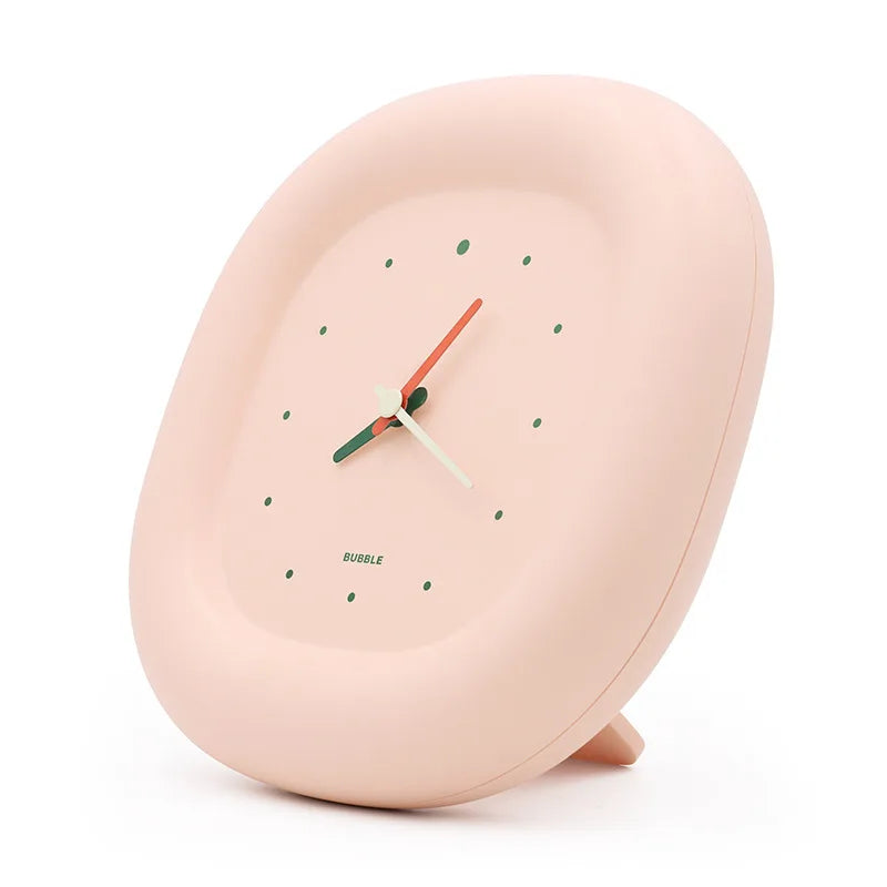 Minimalistic Wall Clock - Modern Emboss Shelf Timepiece