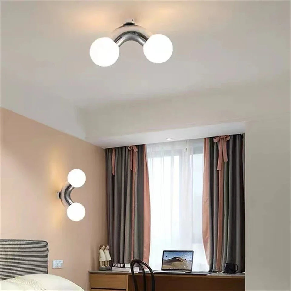 Chrome Ball Wall Lamp - Hotel Style Lighting Fixture