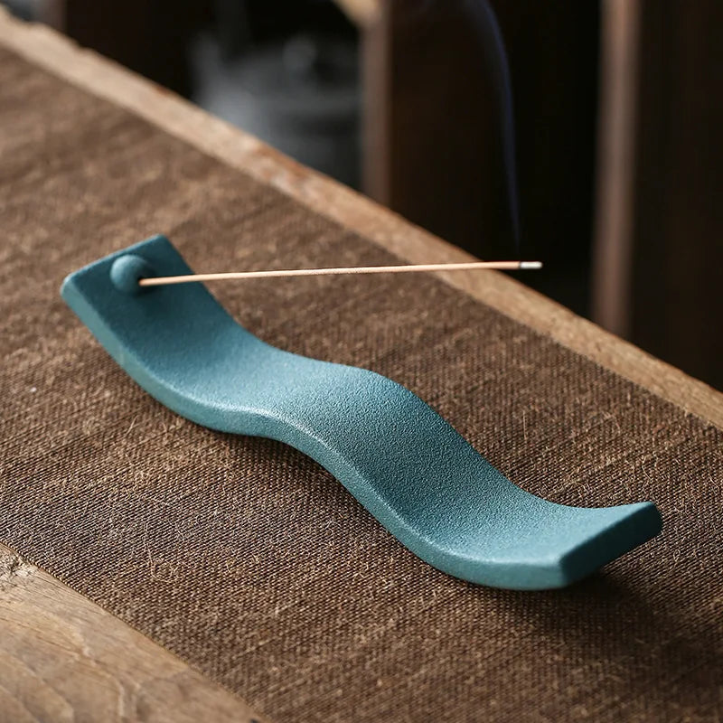 Ceramic Incense Holder - Wave Design Burner