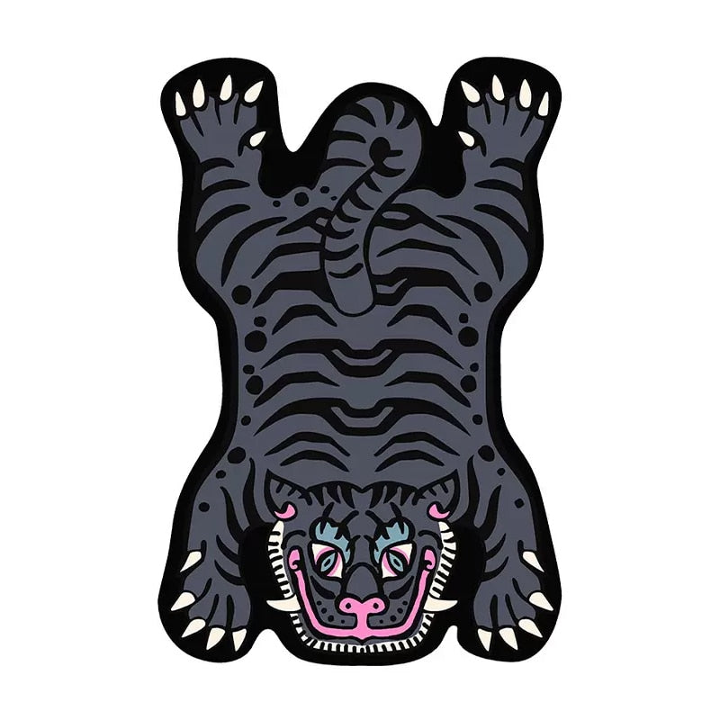Cartoon Tiger Rug - Cute Animal Decor Mat