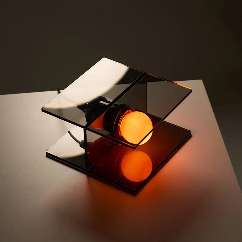 Black Acrylic Table Lamp | Contemporary Lighting Fixture