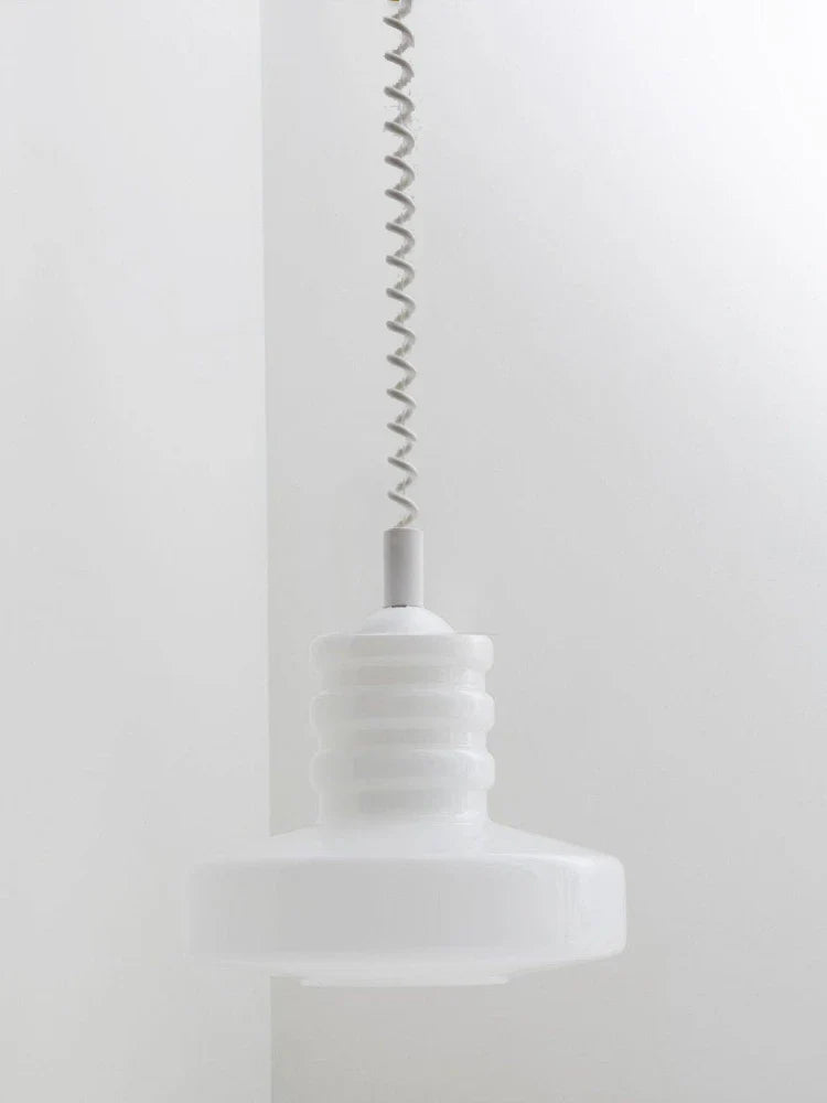 Retro Pendant Lamp - Geometric Coil-Line Light