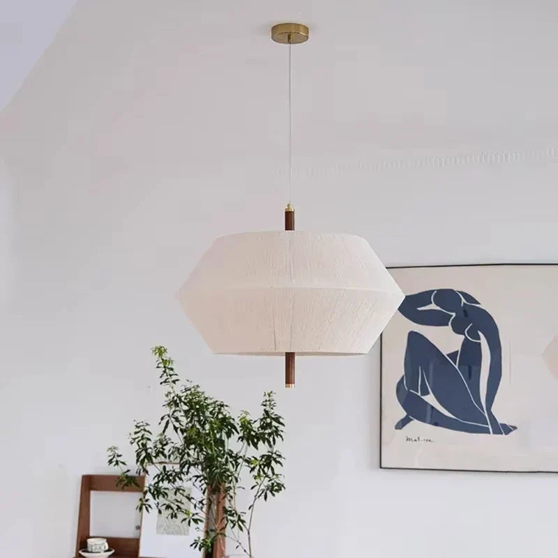 Rattan Ceiling Pendant Light | Handwoven Hemp Rope Lamp