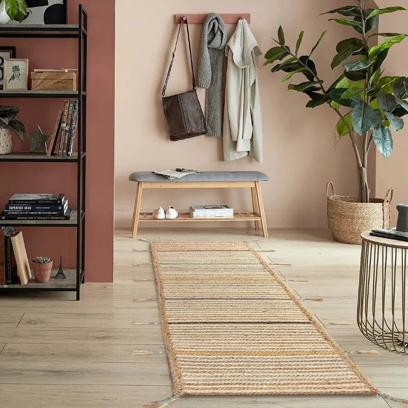 Jute Braided Rug – Handmade Indian Area Mat
