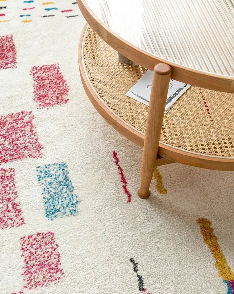 Morocco Style Rug – Abstract Area Rug, Handcrafted Art Carpet