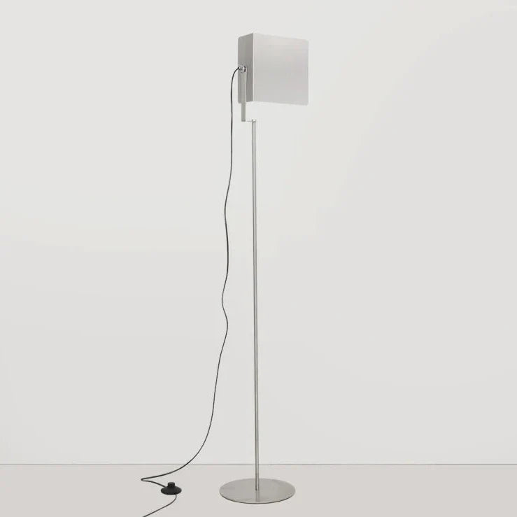 Industrial LED Floor Lamp - Stainless Steel Panel Luxury Lighting