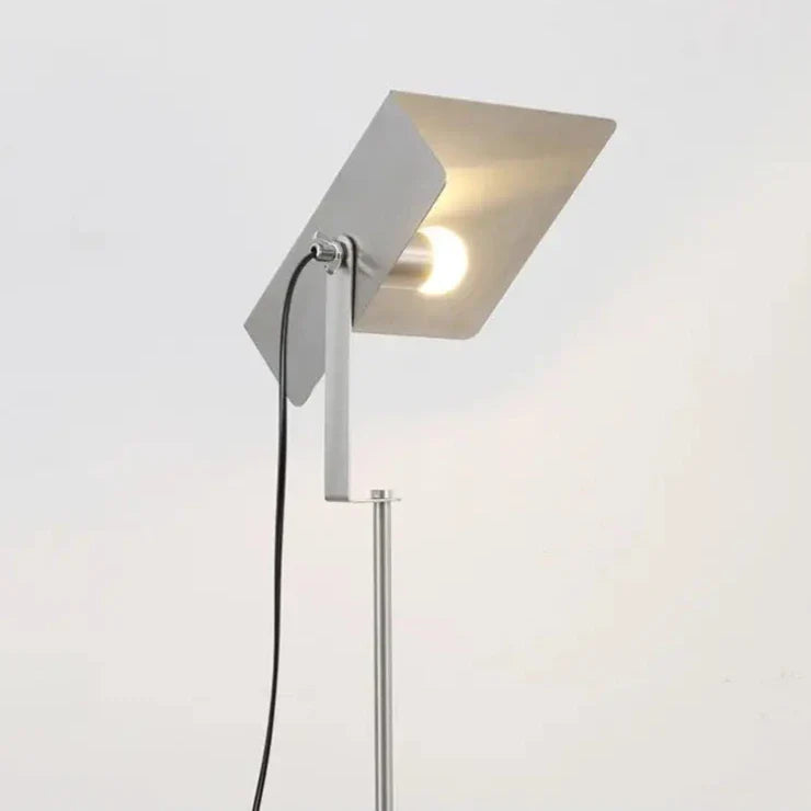 Industrial LED Floor Lamp - Stainless Steel Panel Luxury Lighting