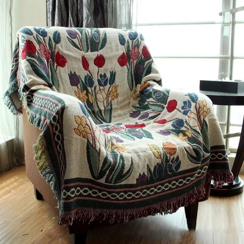 Bamboo Fiber Throw Blanket - Vintage Soft Cozy