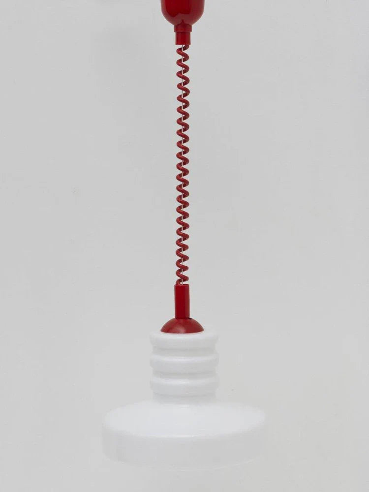 Retro Pendant Lamp - Geometric Coil-Line Light