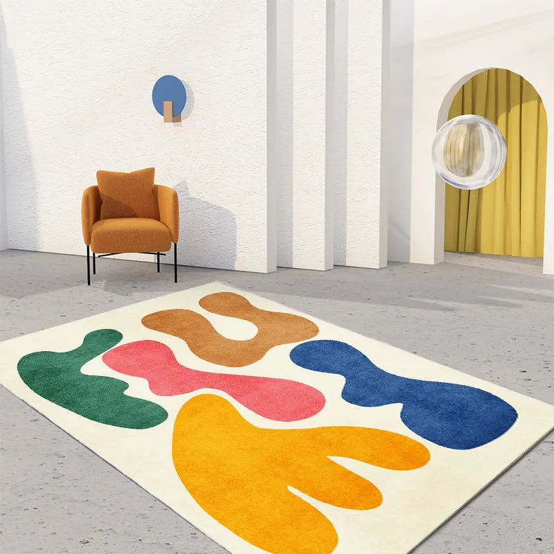 Abstract Art Carpet - Modern Area Rug, Vibrant Design