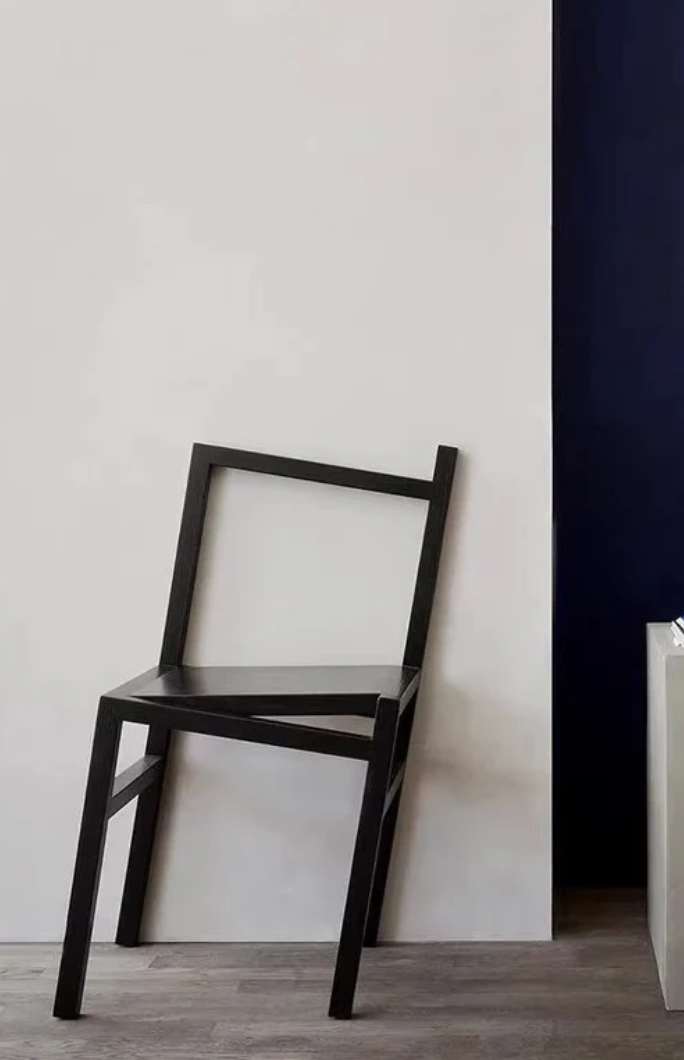 Tilted Base Stool - Wood Dining Chair Design