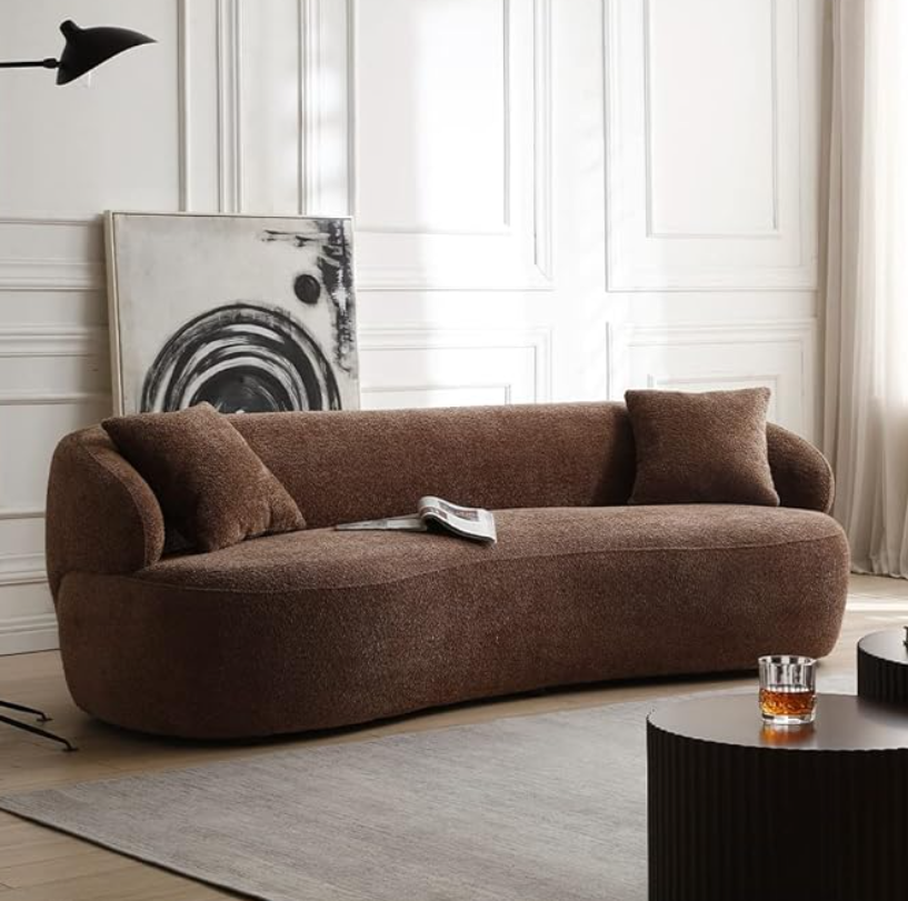 3-Seat Lounge Sofa | Modern Living Room Couch With Pillows