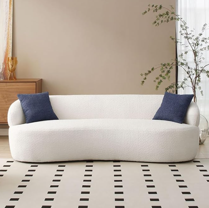3-Seat Lounge Sofa | Modern Living Room Couch With Pillows