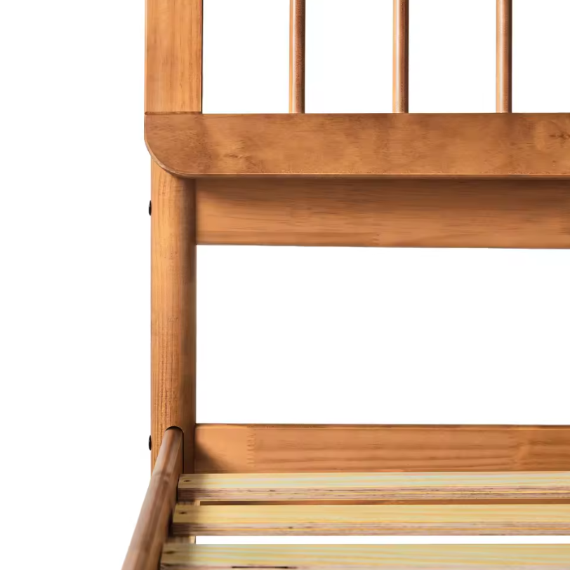 Mid Century Modern Bed - Solid Oak Queen Frame