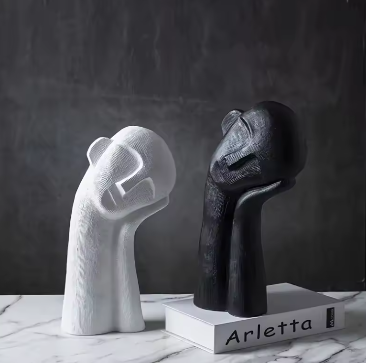 Minimalist Figure Sculpture - Abstract Resin Ornament