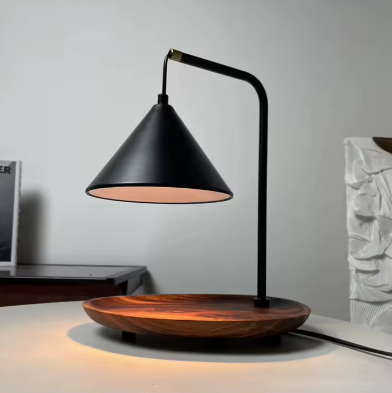 Candle Warmer Lamp | Industrial Cone Tabletop Ambient Light