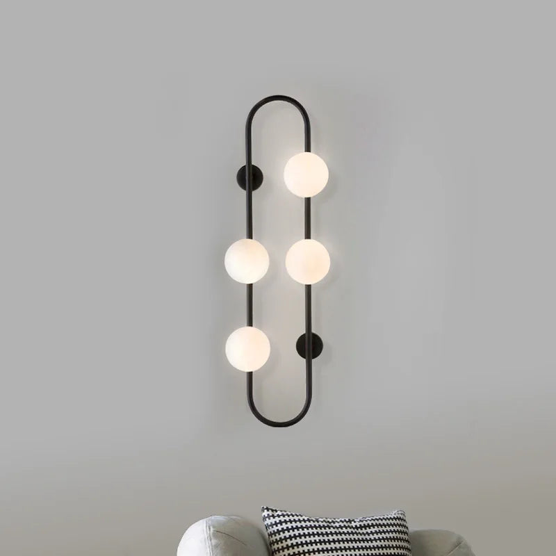 Wall Mount Lamp - Contemporary Metal Glass Sconce Light